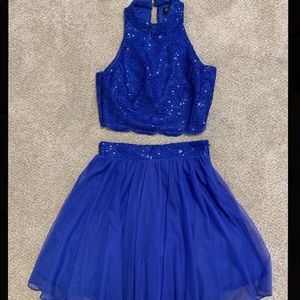 shimmery blue dress